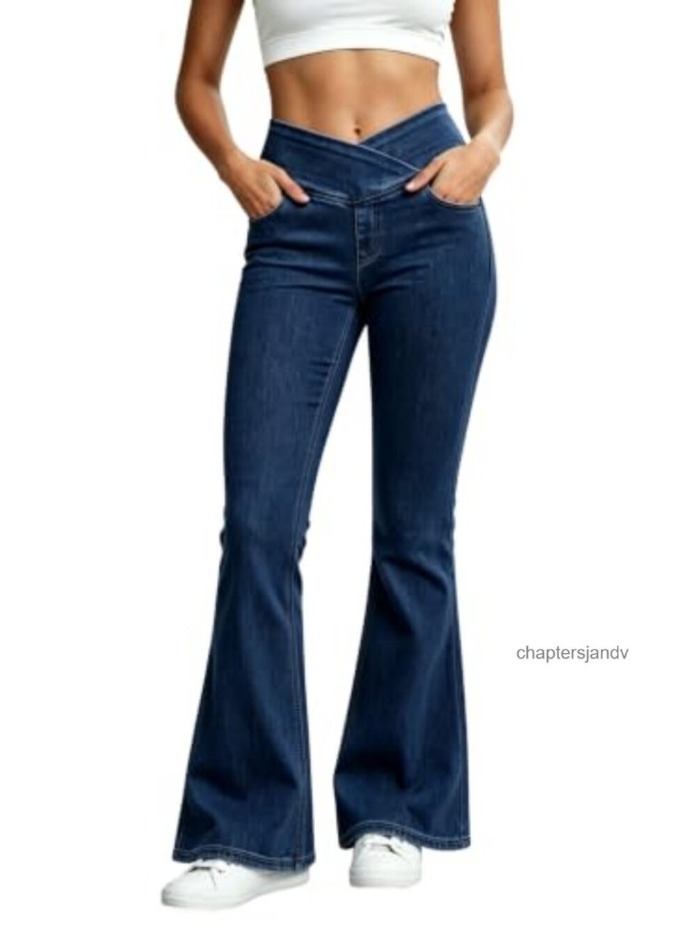 Women's High Waist Pull-On Skinny Jeans Stretchy Denim Leggings with Pockets